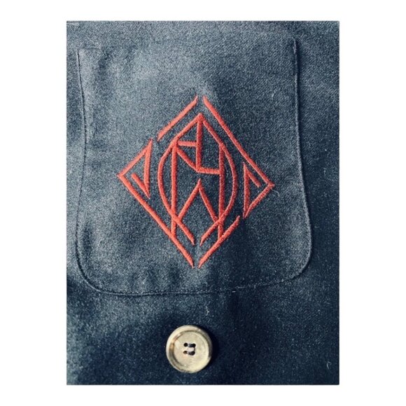 Ralph Lauren Womens Wool Blend Belted Trench Coat With Monogram Patch Size 10 - Picture 3 of 9